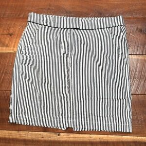 Tommy Hilfiger Nautical Navy-and-White Pin-Striped Skirt, Size 0